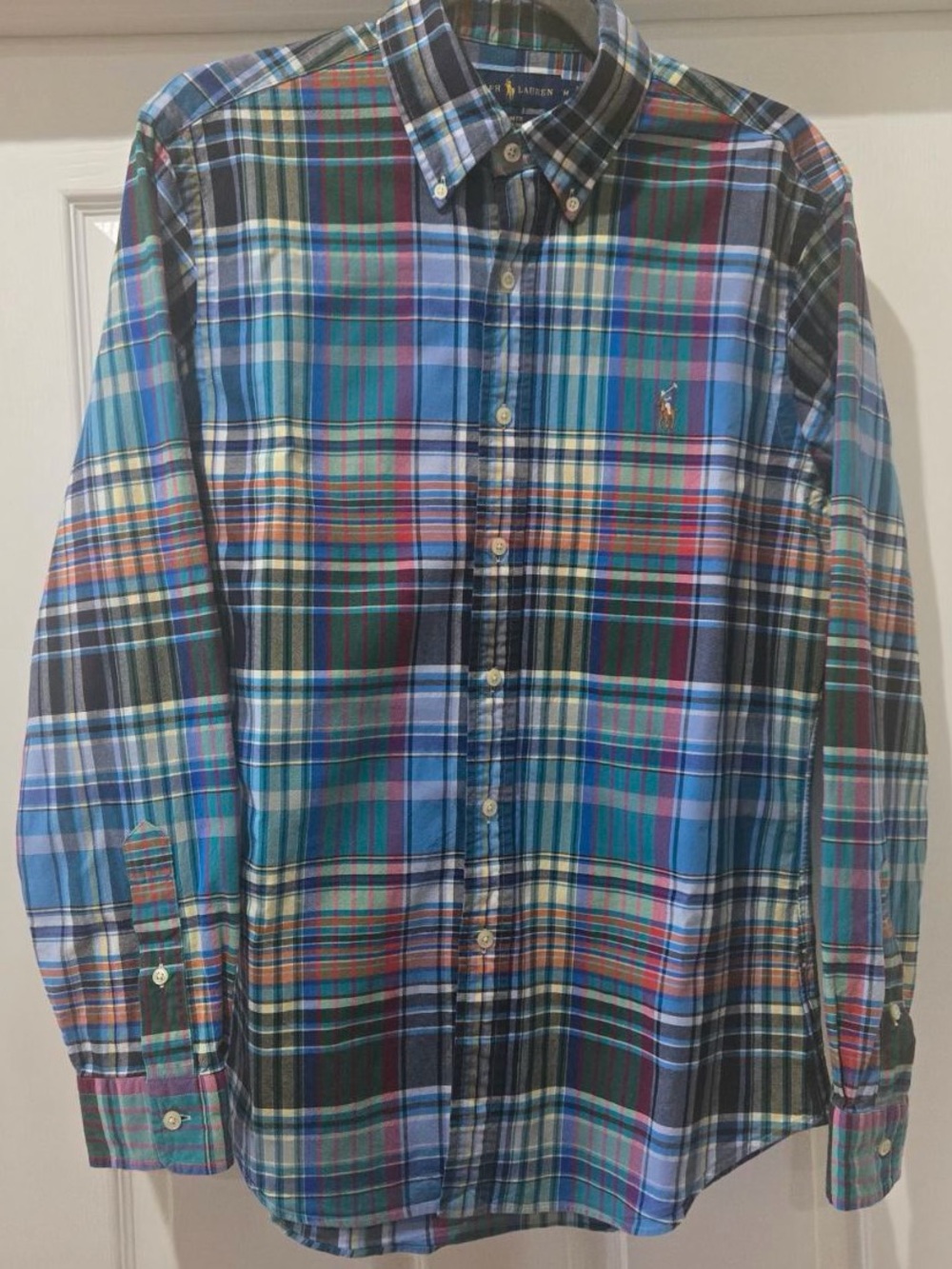 Ralph Lauren Blue Plaid Button-Down Shirt